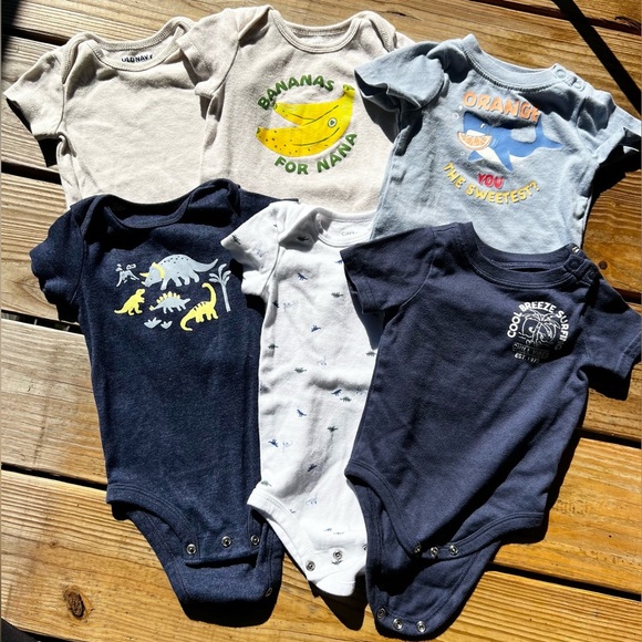 Name your price 🤍 6 baby infant 3-6m onesies - garanimals, old navy & carters - Picture 1 of 10